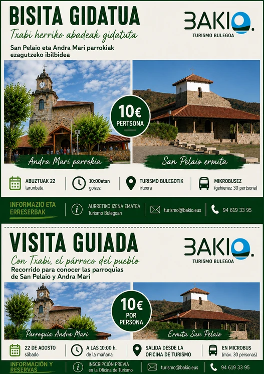 Visita guiada a las parroquias San Pelaio y Santa María de la Asunción